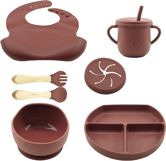 Alista Home Set De Masă Din Silicon Maro 6 Piese