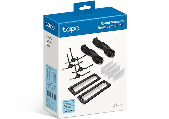 Tp-link Tapo Rva104 Robot Vacuum Replacement Kit 2x Main Brush 2x Main Brush Cover 4x Side Brush 4x Washable Hepa Filter Tapo Rva104