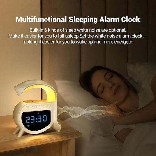 Andowl Andowl Digital Tabletop Clock LED with Alarm Clock and Wireless Charging 075667170920