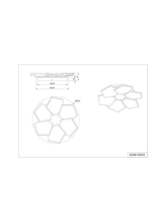 Trio Lighting Zaya Πλαφονιέρα Trio Lighting Zaya Πλαφονιέρα