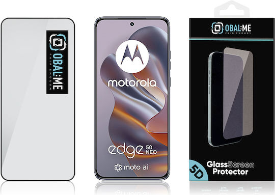 Obal:Me 5D Tempered Glass Μαύρο (Motorola Edge 50 Neo / Edge 60 Neo)