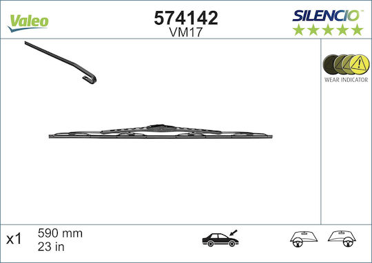 Valeo Silencio Performance Υαλοκαθαριστήρας Αυτοκινήτου Οδηγού 600mm