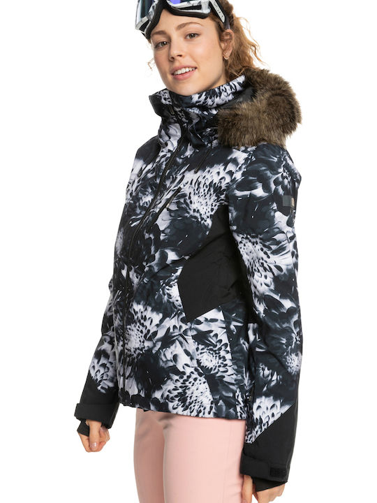 Roxy Jet Ski Premium ERJTJ03375-KVJ2 Γυναικείο Μπουφάν για Σκι & Snowboard True Black Future Flower