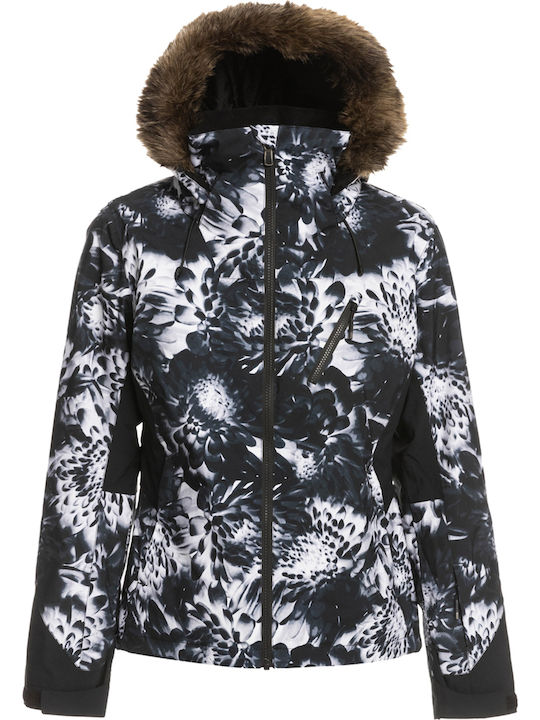 Roxy Jet Ski Premium ERJTJ03375-KVJ2 Γυναικείο Μπουφάν για Σκι & Snowboard True Black Future Flower