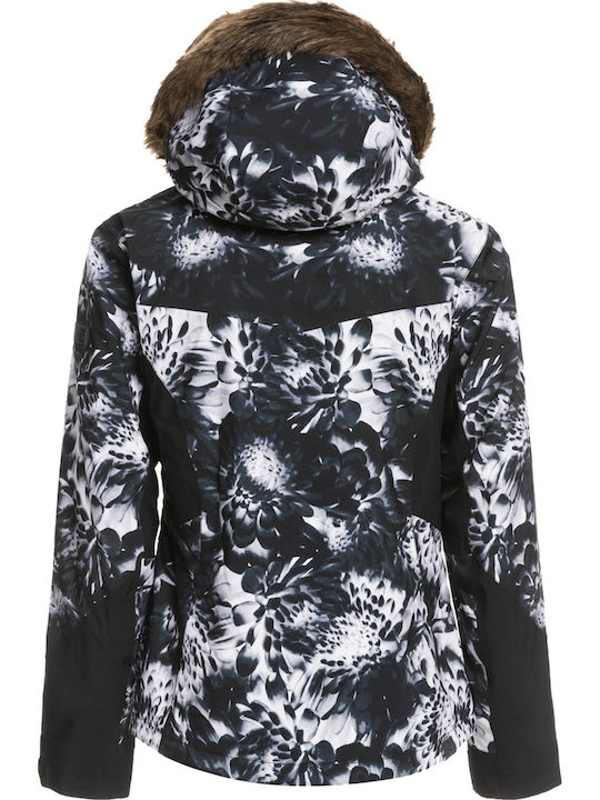 Roxy Jet Ski Premium ERJTJ03375-KVJ2 Γυναικείο Μπουφάν για Σκι & Snowboard True Black Future Flower