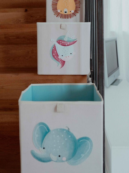 Sassi Junior Kinder Aufbewahrungsbox aus Stoff Gray 33x33x33cm 1Stück
