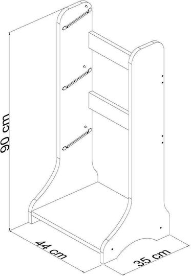 Freebox Spielzeug Aufbewahrungssystem aus Holz Weiß 44x35x90cm 1Stück