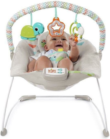 Bright Starts Elektrisch Baby Relax Safari mit Musik und Vibration Gray für Kind bis 9kg