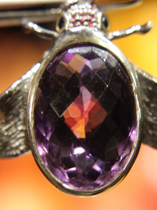 Artistic Silver Pendant Amethyst Garnets Bow Tie Artistic Silver Pendant Amethyst Garnets Bow Tie