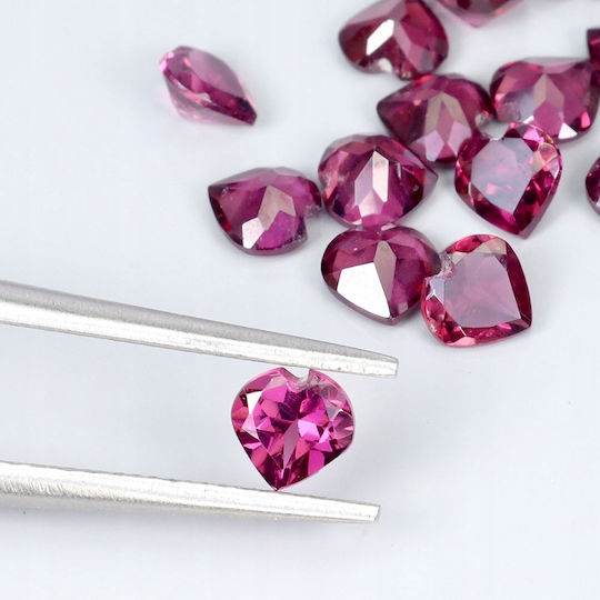 Родолит Гранат Натурални Камъни 5.76ct 20 Броя Сърцевидно Рязане