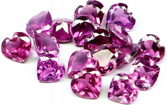 Rhodolite Granat Natürliche Steine 16 Stück Herzschliff 4.18ct