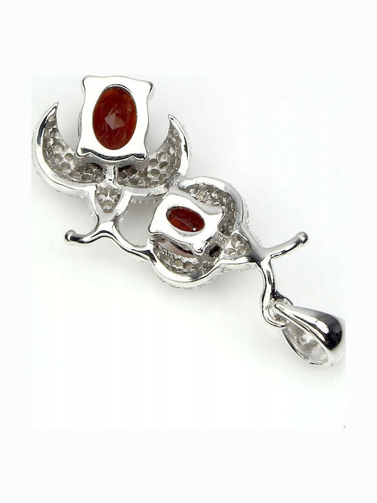 Silver Pendant Natural Garnets Beautiful