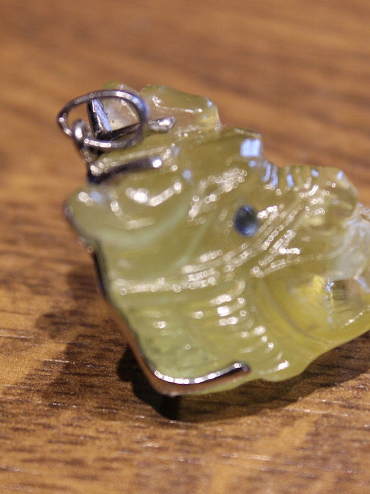 925 Silver Pendant Quartz Sapphires Dragon
