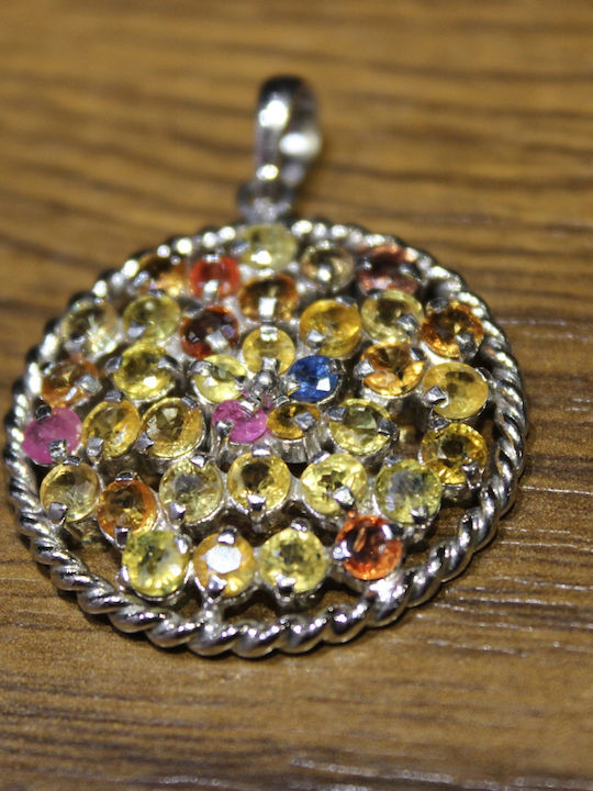 925 Silver Pendant Natural Sapphires Songea Stunning 925 Silver Pendant Natural Sapphires Songea Stunning