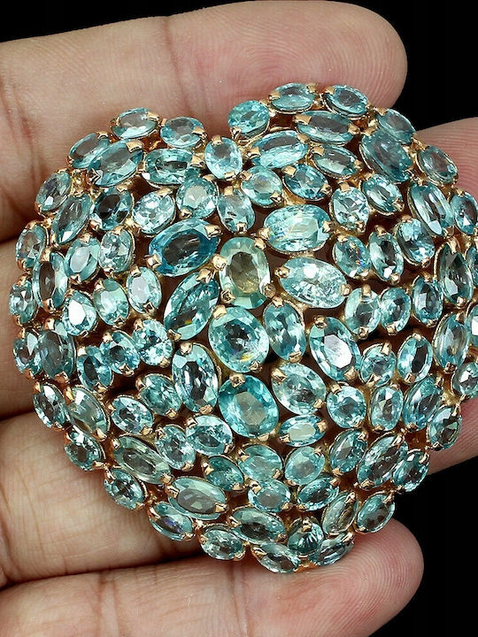 Pendant Brooch Natural Cubic Zirconia Certificate 830