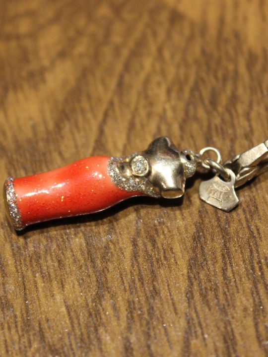 Silver Italian Pendant Charm Enamel