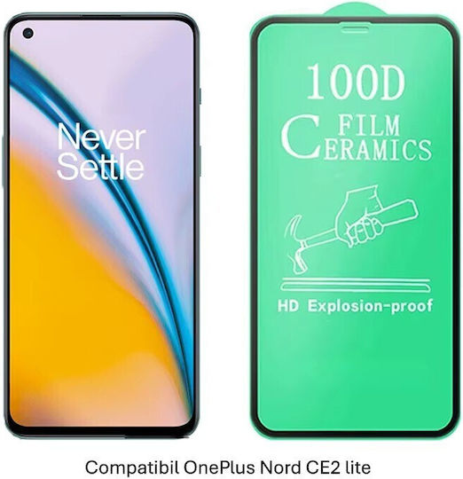 Folie Protectie Ceramică Alista Home Compatibilă OnePlus Nord CE 2 Lite 9D Ceramică Margini Negre Șoc Rezistent Transparentă