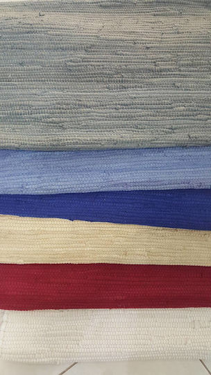 Patchwork Baumwollteppich 50x80 Natur Home Weiß