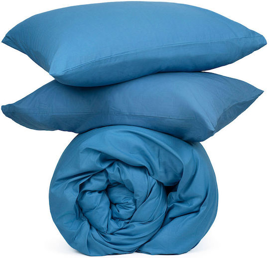 Sunshine Сет Чаршафи 160x270см. Cotton Feelings 152 Blue 152-12 3бр