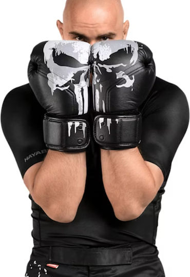 Hayabusa Γάντια Πυγμαχίας Δερμάτινα για Αγώνα Μαύρα