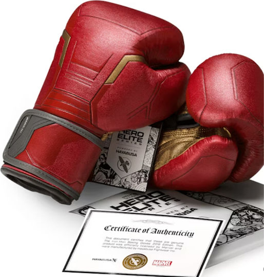 Hayabusa Iron Man Leather Boxing Gloves for Competition Red