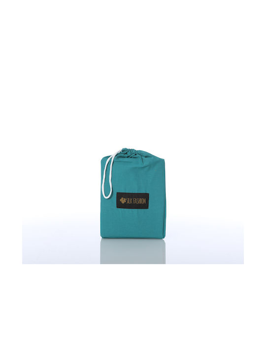 Silk Fashion Σετ Μαξιλαροθήκες με Φάσα Teal Blue 52x72εκ.