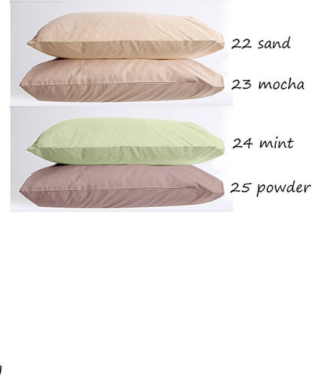 Sunshine Menta Pillowcase Set with Envelope Cover Lilac 08 50x70cm.