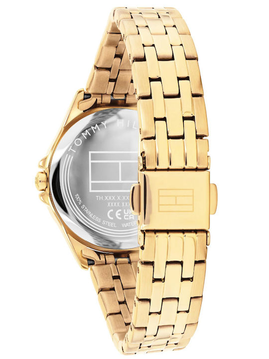 Tommy Hilfiger Men's Watch 30mm Battery with Gold Metal Bracelet