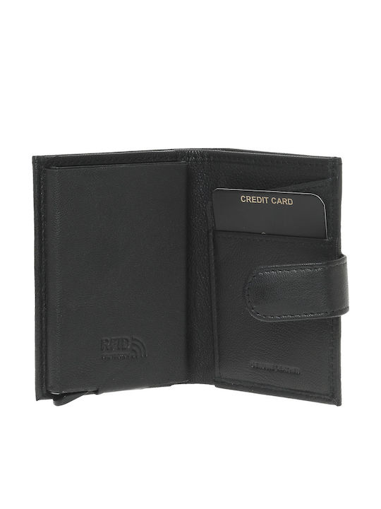 Кожен Мъжки Портфейл с RFID Черен