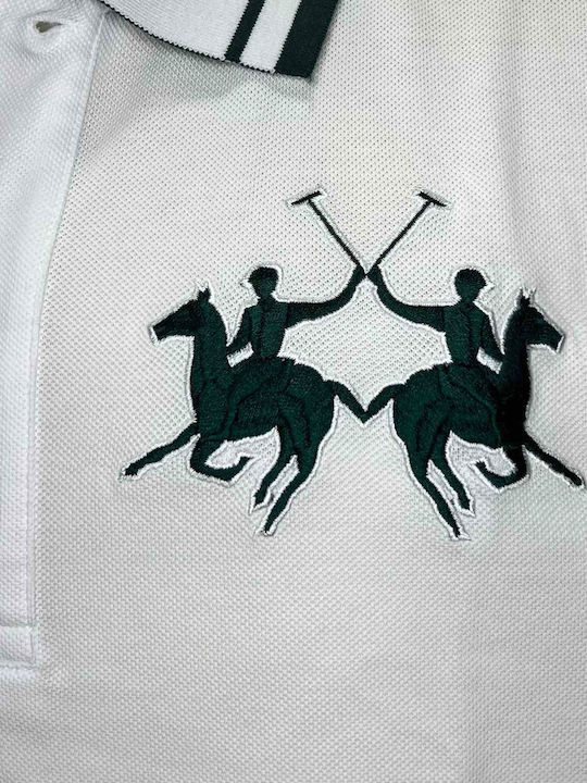 La Martina Polo Herrenbluse Kurzarm Optic Weiß