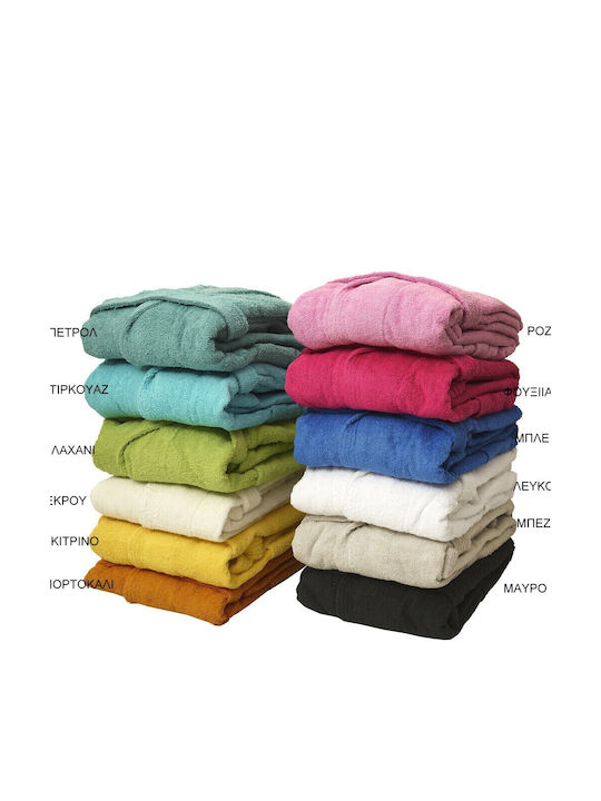 Viopros Classic Bathrobe with Collar Black 480gr/m²