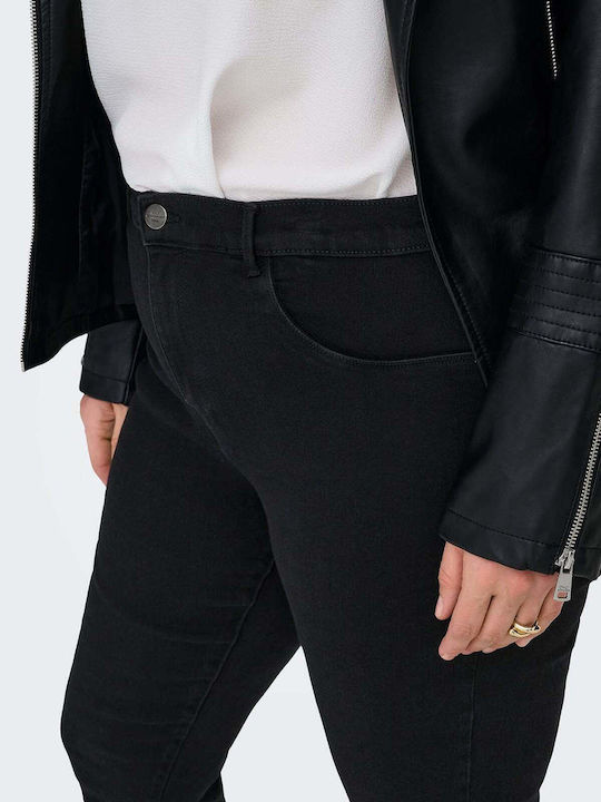 Blugi Damă Skinny Talie Înaltă Negru