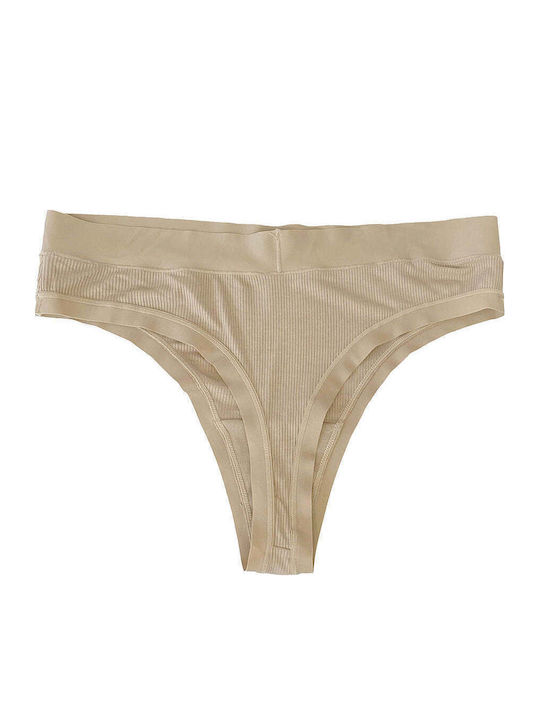 Damen-Slip Farbe Camel 8381-Camel-L