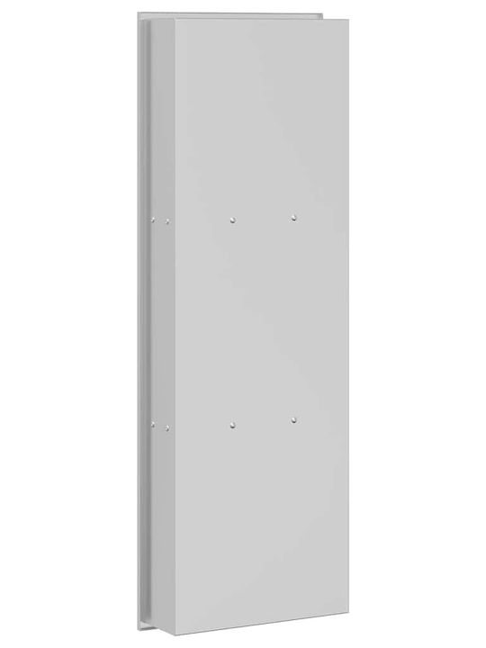vidaXL Επιτοίχια Ραφιέρα Μπάνιου Μεταλλική 30x9.5x90cm Ασημί
