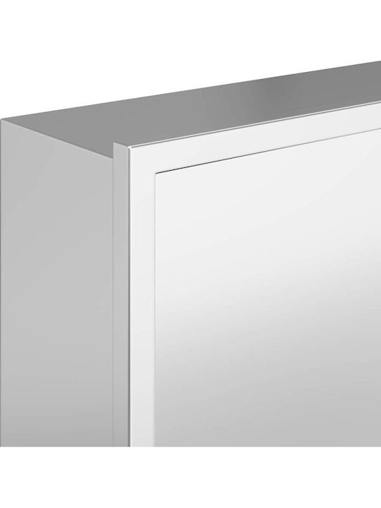 vidaXL Επιτοίχια Ραφιέρα Μπάνιου Μεταλλική 75x9.5x30cm Ασημί