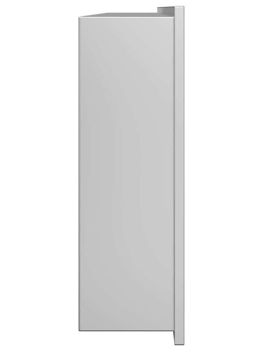 vidaXL Επιτοίχια Ραφιέρα Μπάνιου Μεταλλική 75x9.5x30cm Λευκή