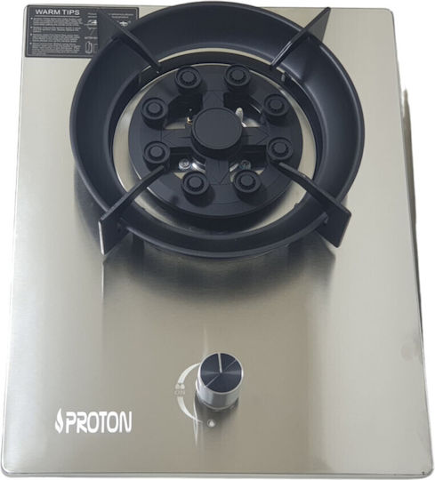 Proton Επιτραπέζια Εστία Υγραερίου Μονή Inox