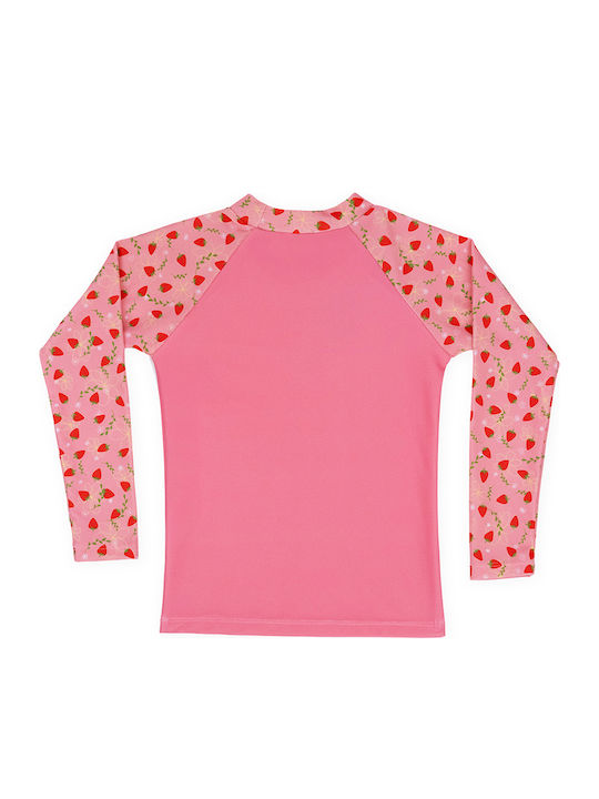 Splash About Kids Swimwear Rashguard with Long Sleeve Pink