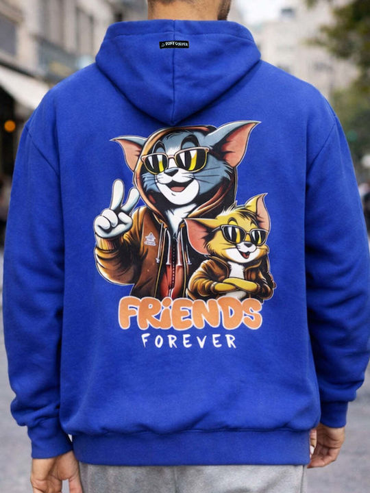 Men's Long Sleeve Sweatshirt Hoodie Tony Couper-h26/12-blue Friends Forever