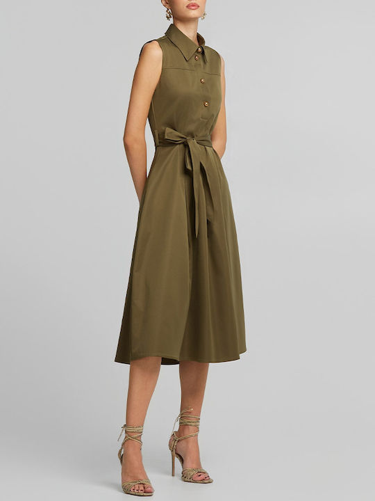 Midi Dress for Wedding / Christening Khaki