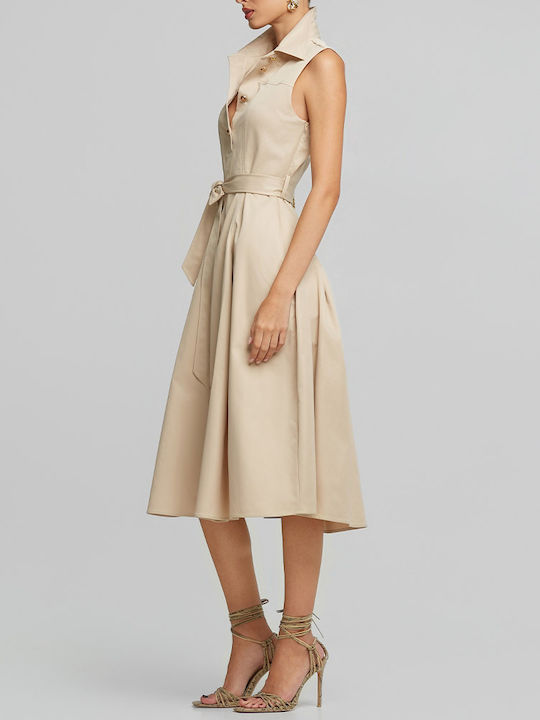 Sommer Midi Hemdkleid Ärmellos Petra