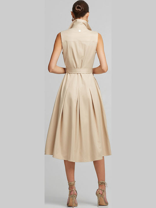 Sommer Midi Hemdkleid Ärmellos Petra