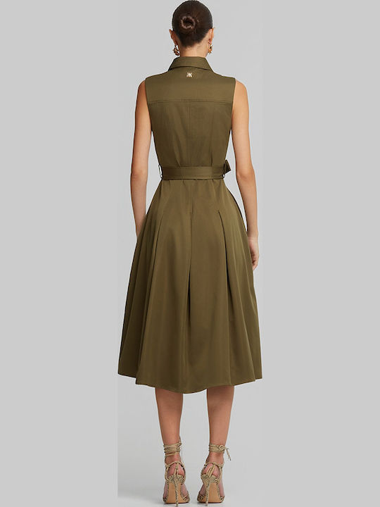 Midi Dress for Wedding / Christening Khaki