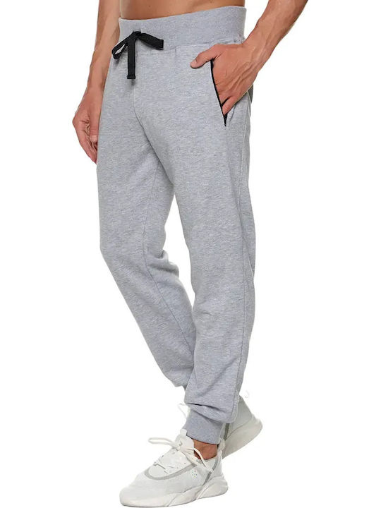 Sweatpants with Elastic Gray Melange