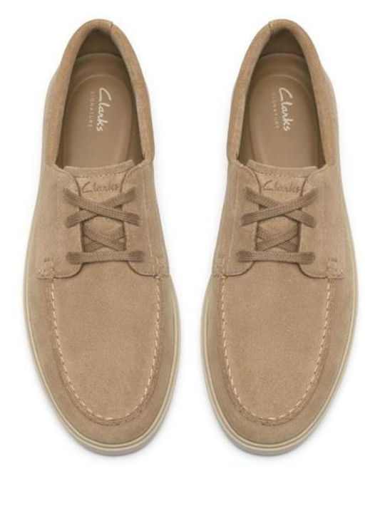 Casual Leather Men's Moccasins in Beige Colour