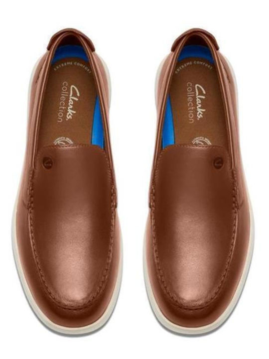 Flexway Step Leather Men's Moccasins in Tabac Brown Colour