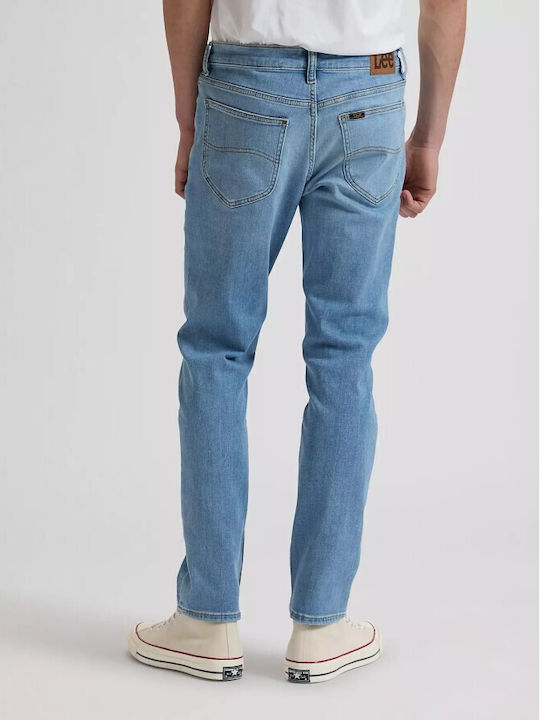 Ανδρικό Παντελόνι Τζιν Ελαστικό με Slim Straight Εφαρμογή Γαλάζιο