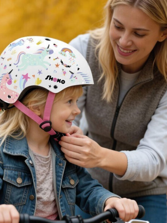 AS Shoko Cască pentru Scooter pentru Copii Albă