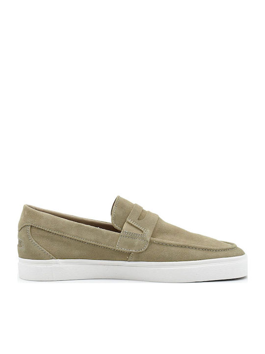 Leather Men's Casual Shoes Beige