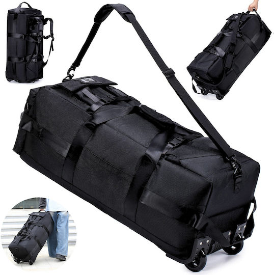 Sack Reise Rücken 85lt Schwarzes mit Rädern Stoff M85xB32xH34cm
